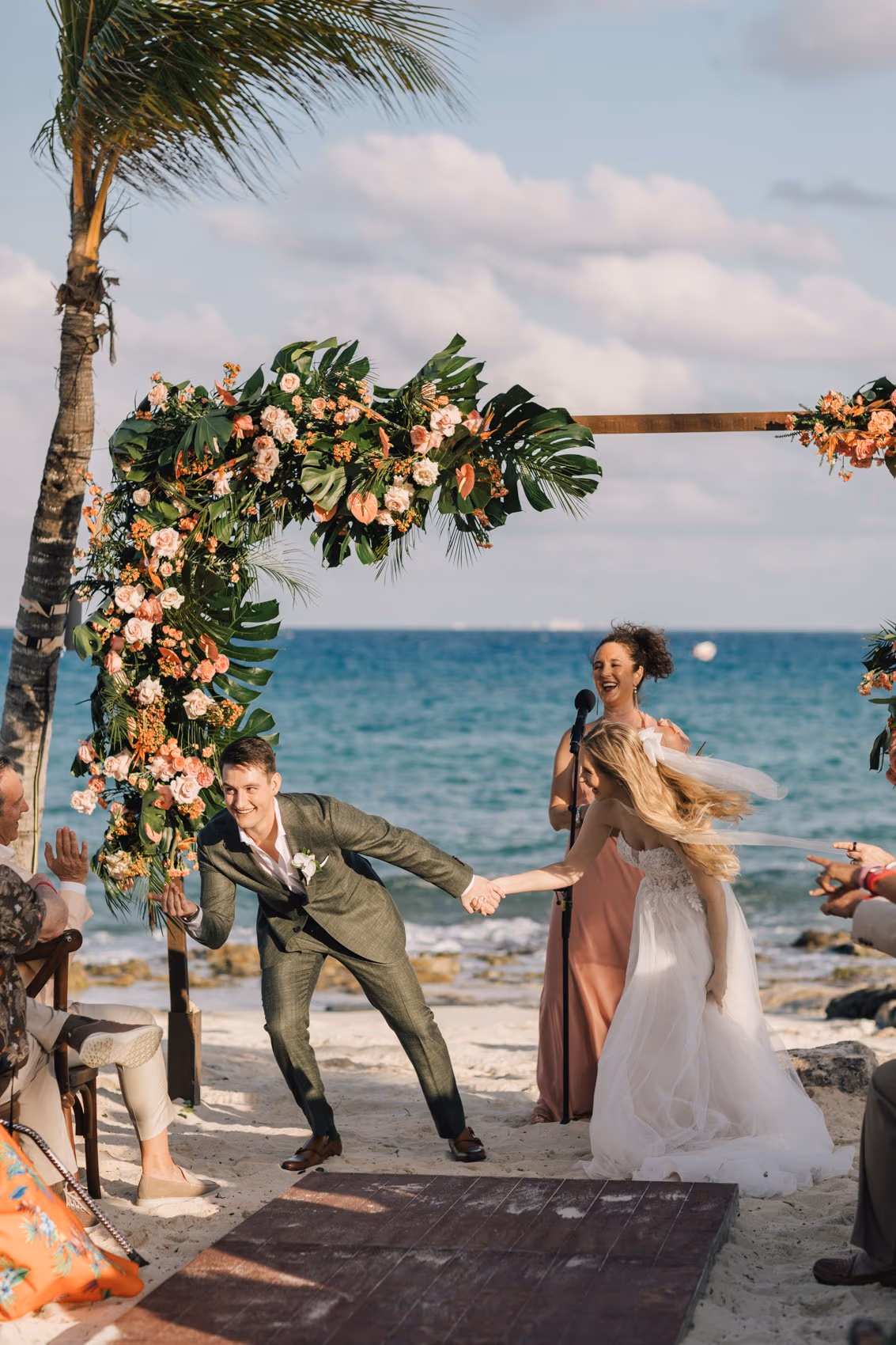 Beach Wedding at Hotel Xcaret Mexico — photo 59