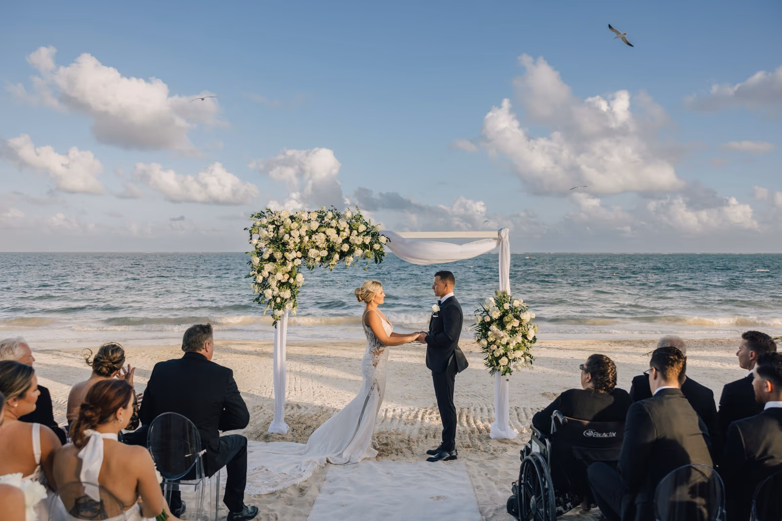 Beach Wedding in Dreams Riviera Cancun Resort & Spa — photo 50