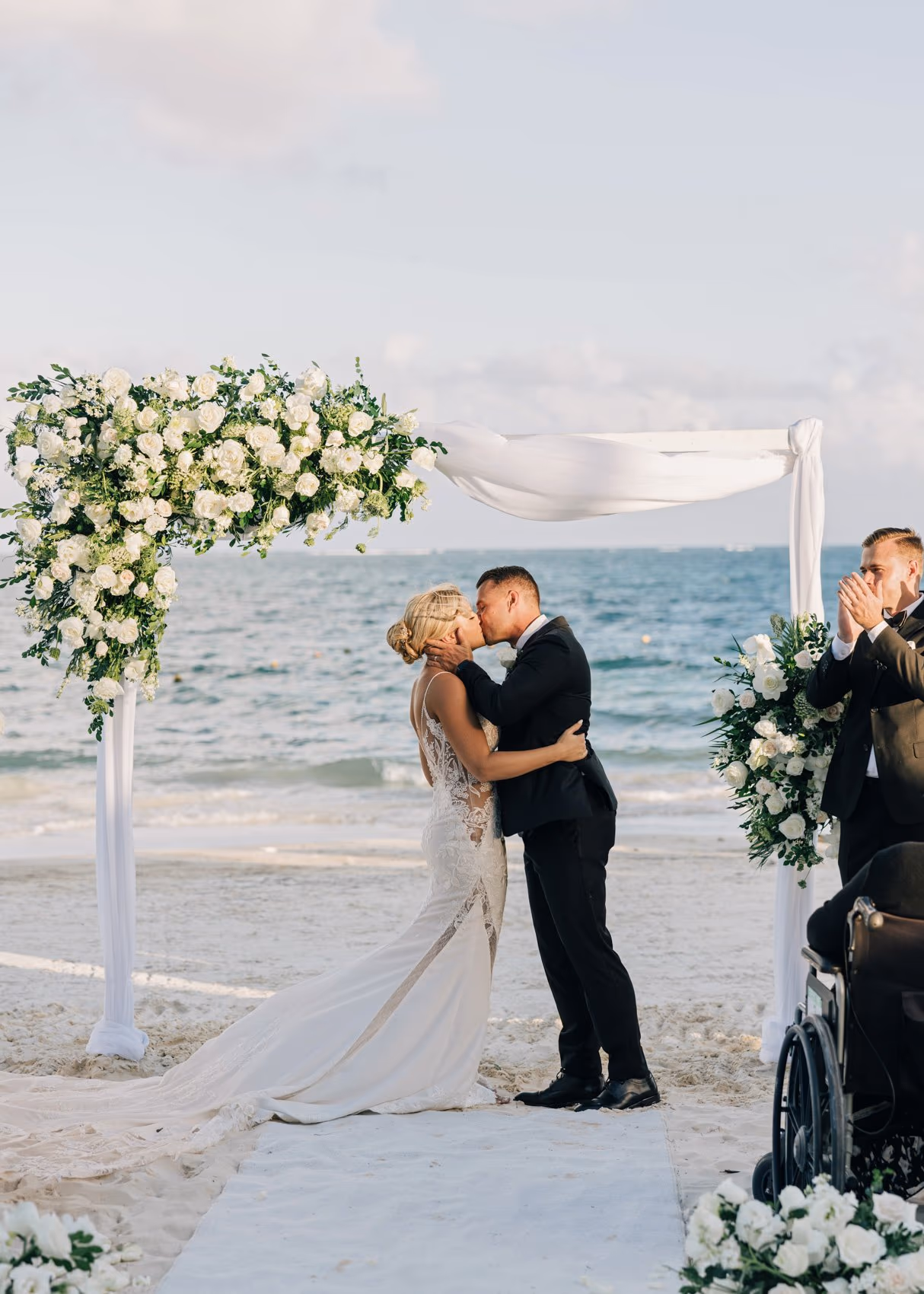 Beach Wedding in Dreams Riviera Cancun Resort & Spa — photo 53
