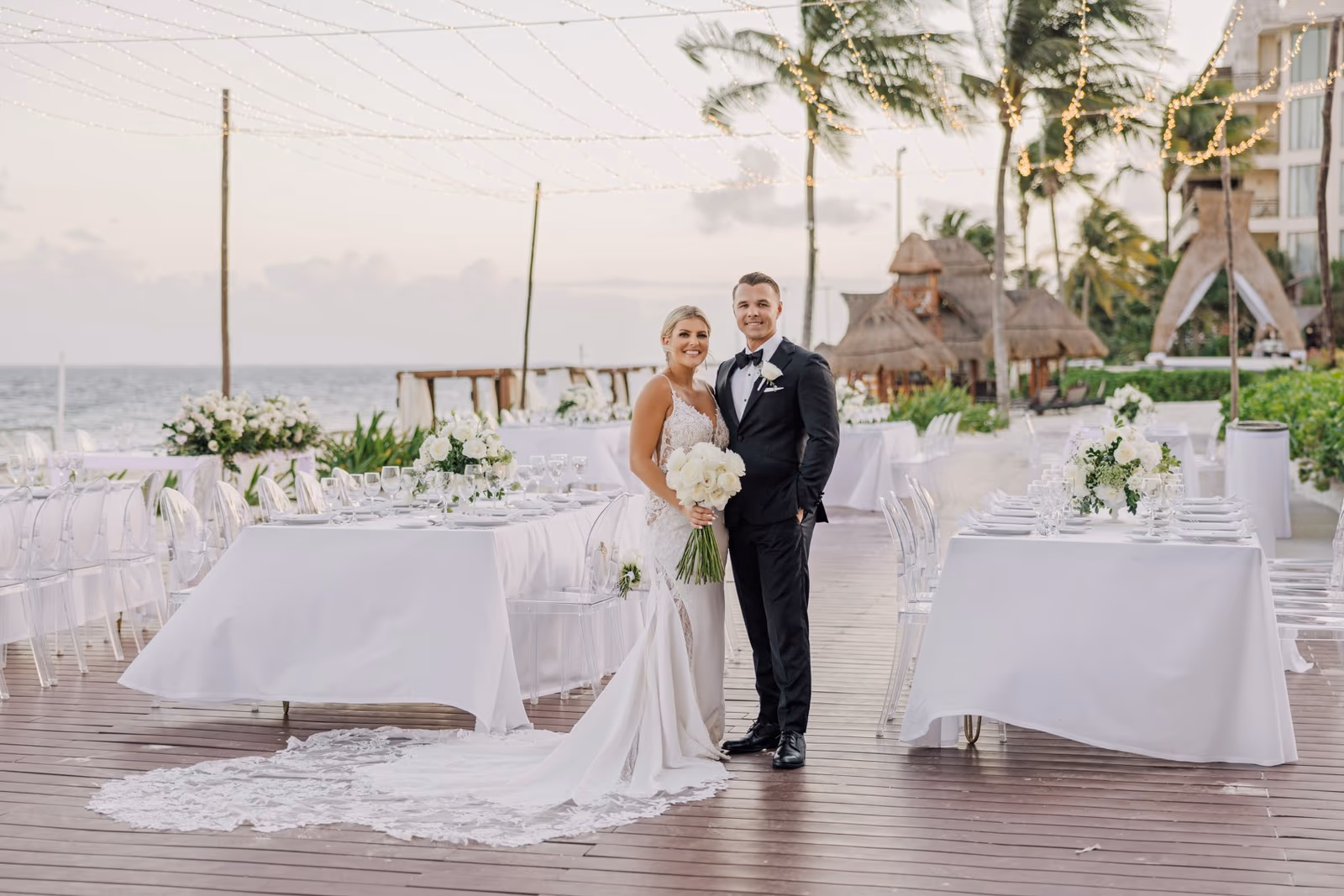 Beach Wedding in Dreams Riviera Cancun Resort & Spa — photo 69