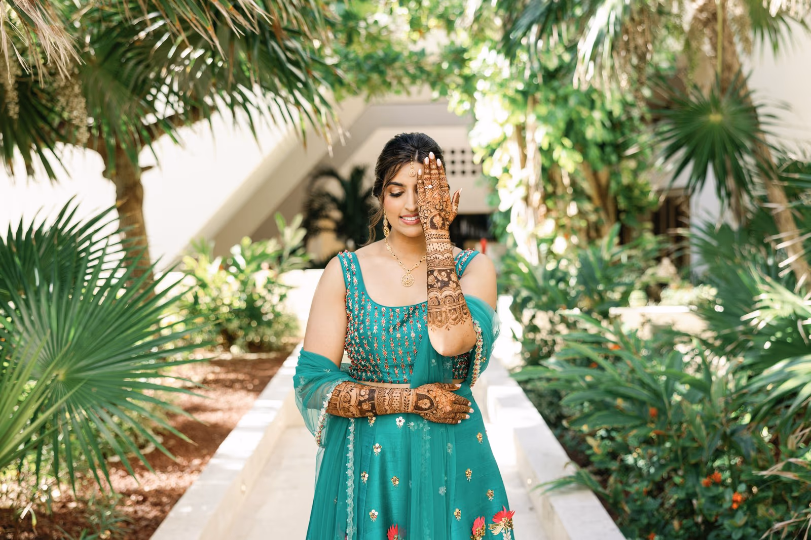 Mehndi, Hindu Ceremony, Sangeet Night Wedding at Hyatt Ziva Cancun — photo 9