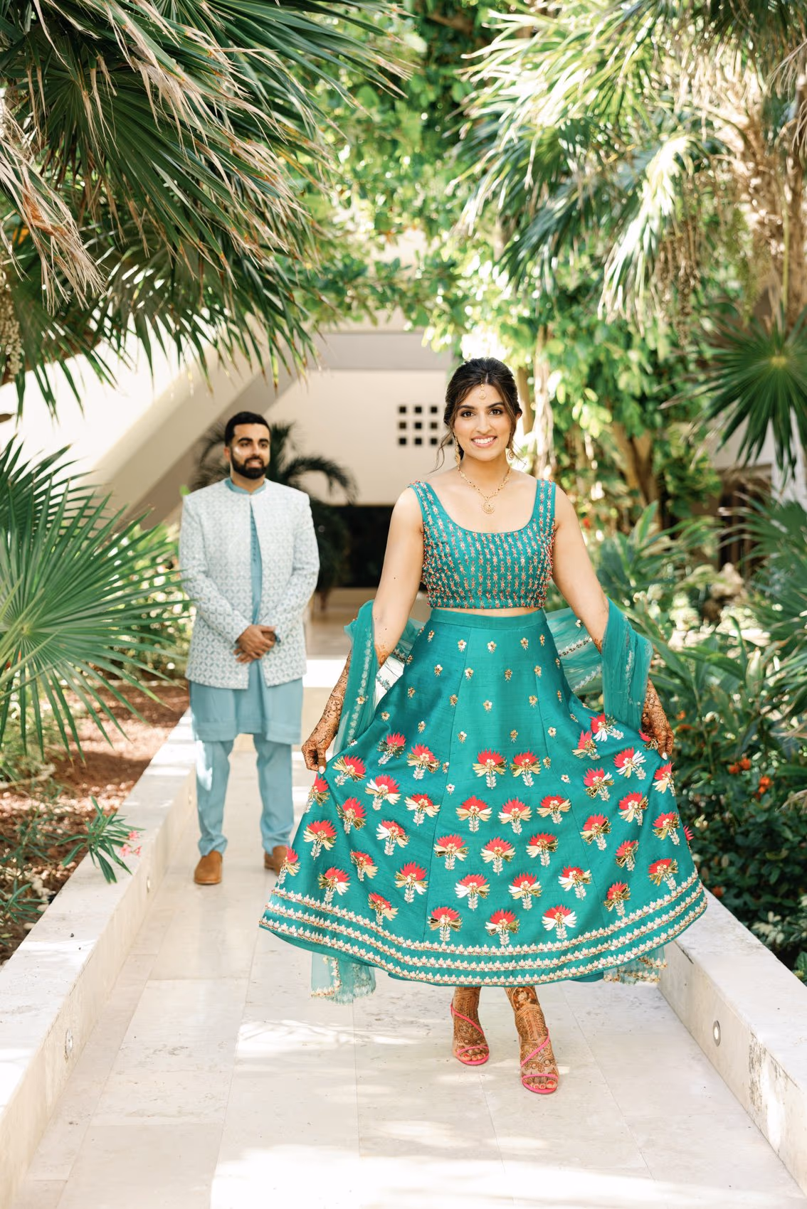 Mehndi, Hindu Ceremony, Sangeet Night Wedding at Hyatt Ziva Cancun — photo 11