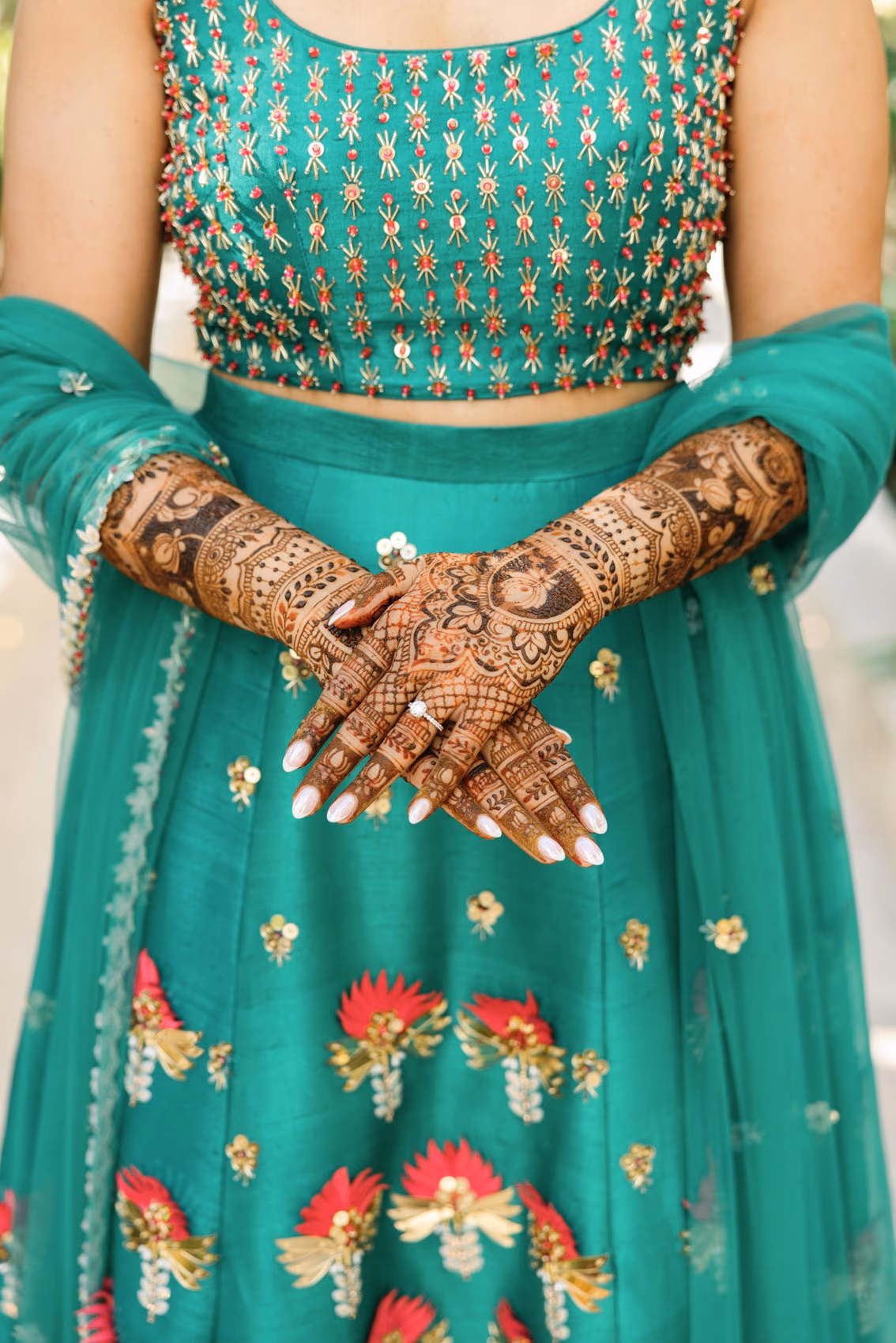 Mehndi, Hindu Ceremony, Sangeet Night Wedding at Hyatt Ziva Cancun — photo 12