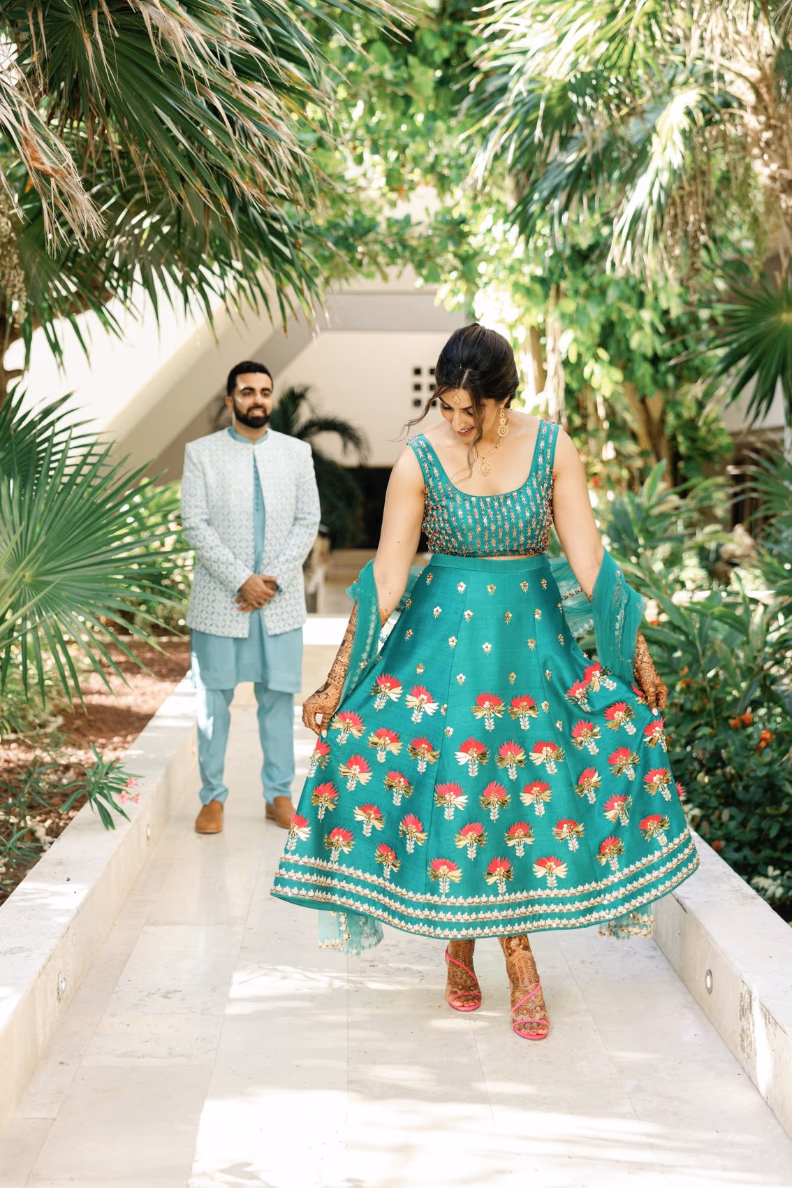 Mehndi, Hindu Ceremony, Sangeet Night Wedding at Hyatt Ziva Cancun — photo 13