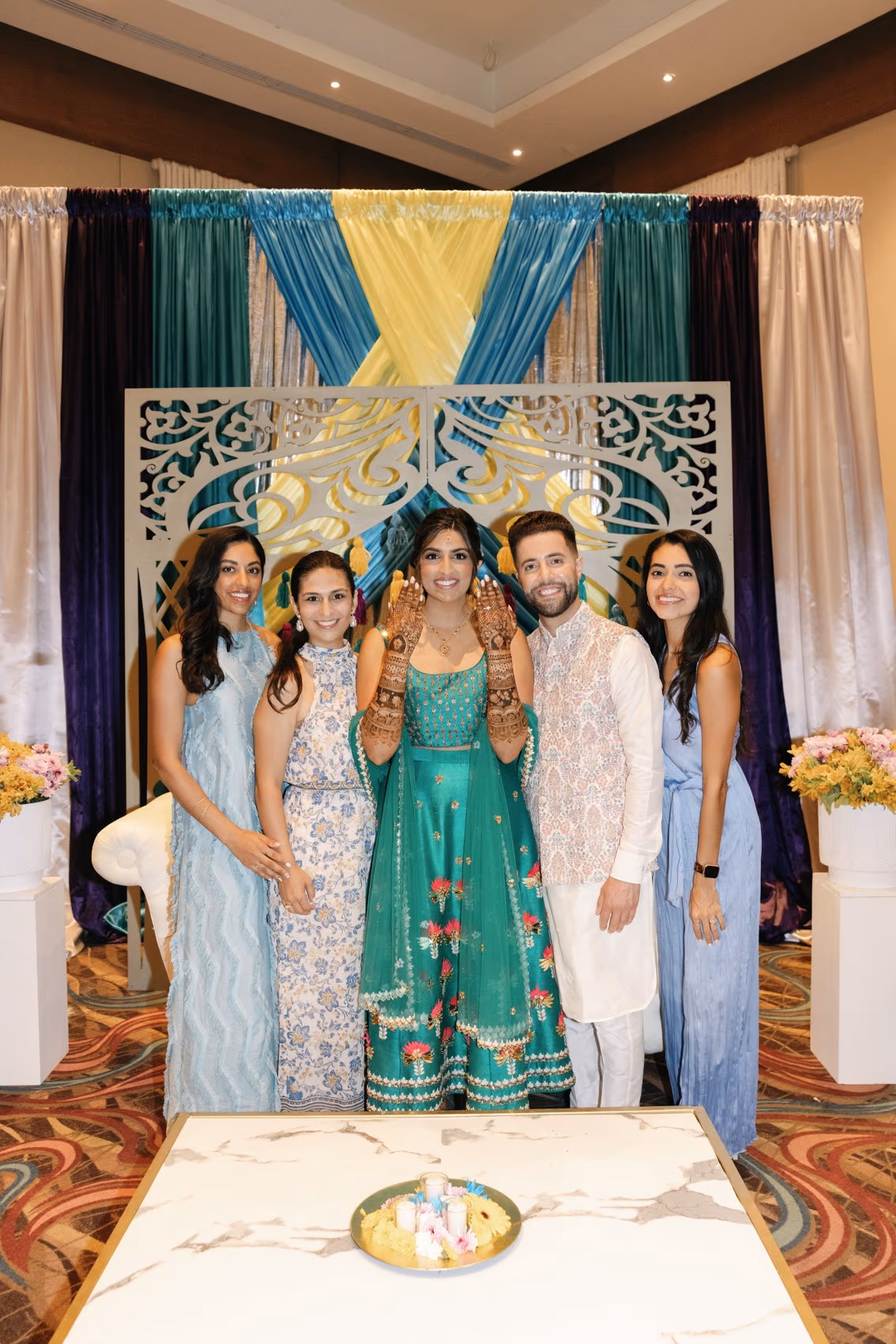 Mehndi, Hindu Ceremony, Sangeet Night Wedding at Hyatt Ziva Cancun — photo 21