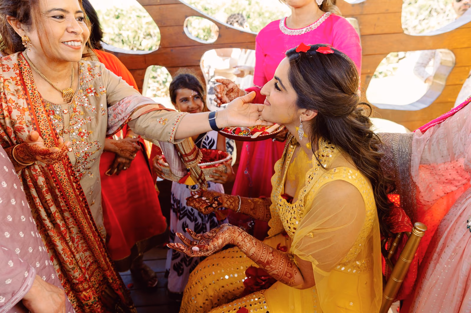Mehndi, Hindu Ceremony, Sangeet Night Wedding at Hyatt Ziva Cancun — photo 35