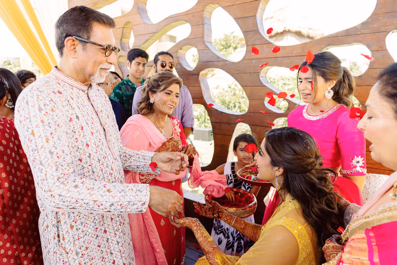 Mehndi, Hindu Ceremony, Sangeet Night Wedding at Hyatt Ziva Cancun — photo 36