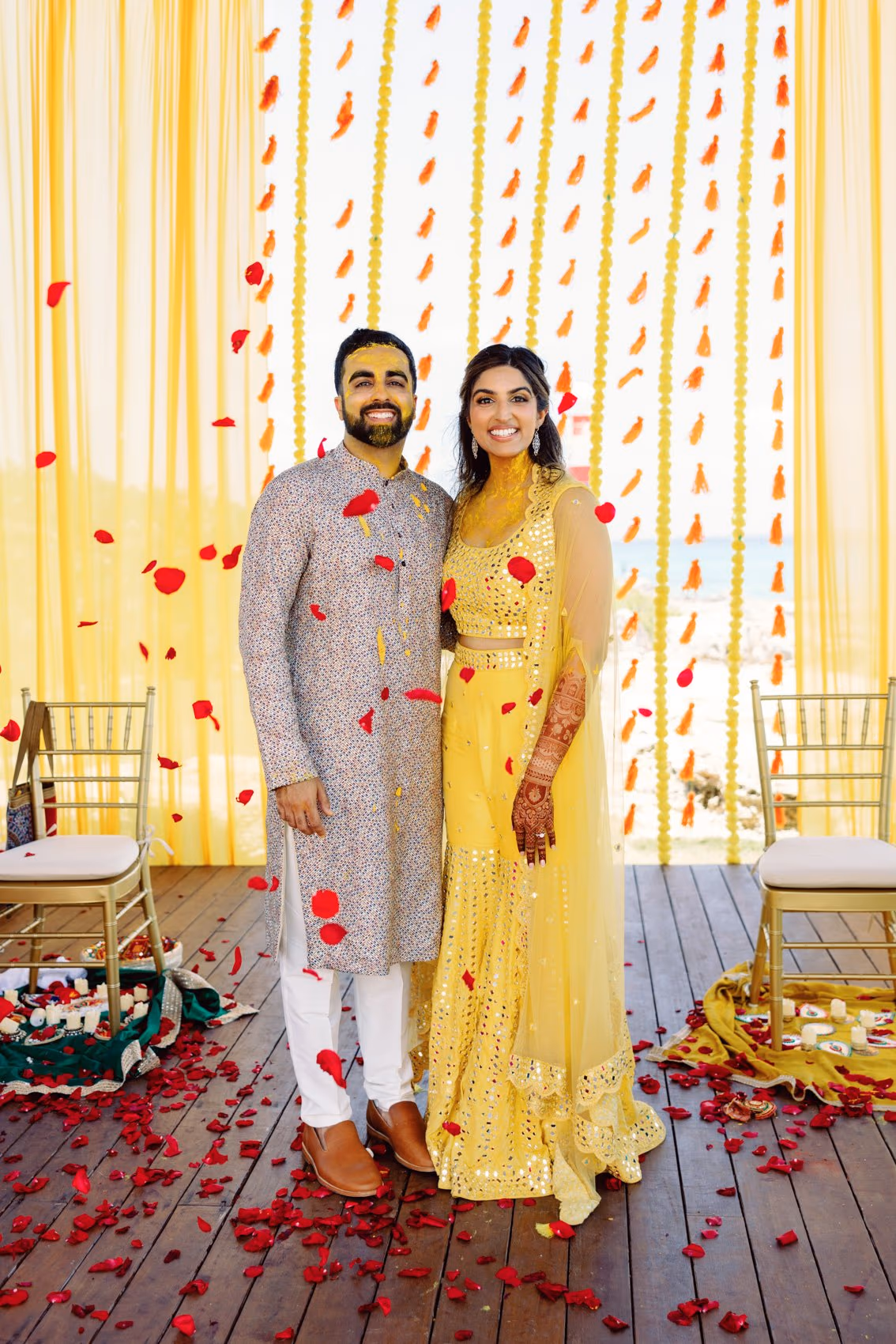 Mehndi, Hindu Ceremony, Sangeet Night Wedding at Hyatt Ziva Cancun — photo 55