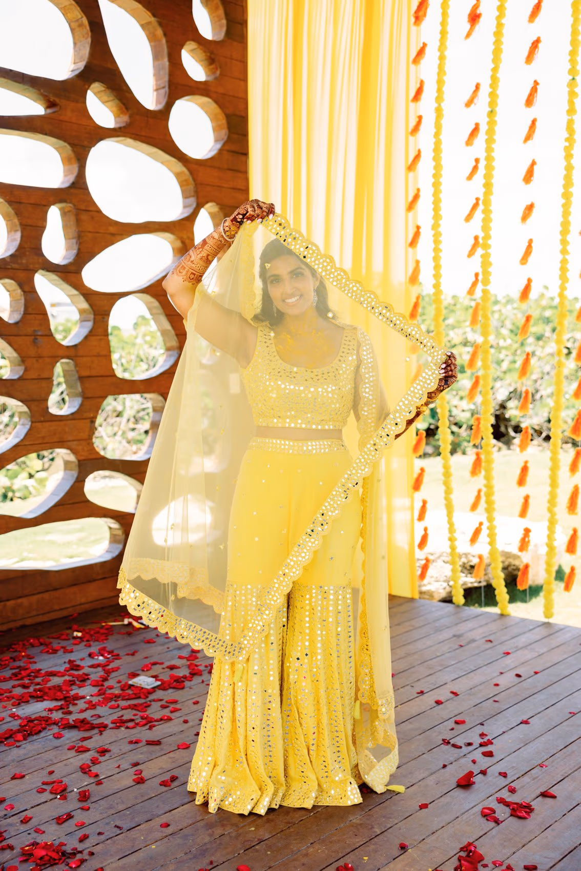 Mehndi, Hindu Ceremony, Sangeet Night Wedding at Hyatt Ziva Cancun — photo 65