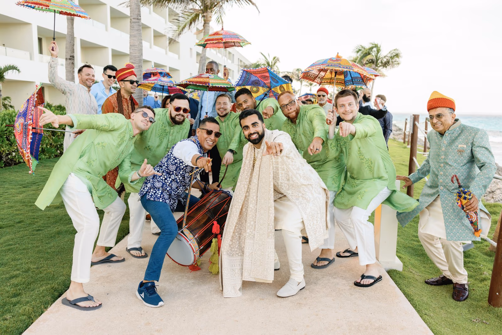 Mehndi, Hindu Ceremony, Sangeet Night Wedding at Hyatt Ziva Cancun — photo 86