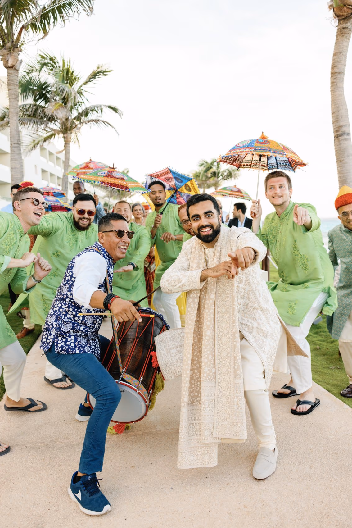 Mehndi, Hindu Ceremony, Sangeet Night Wedding at Hyatt Ziva Cancun — photo 89