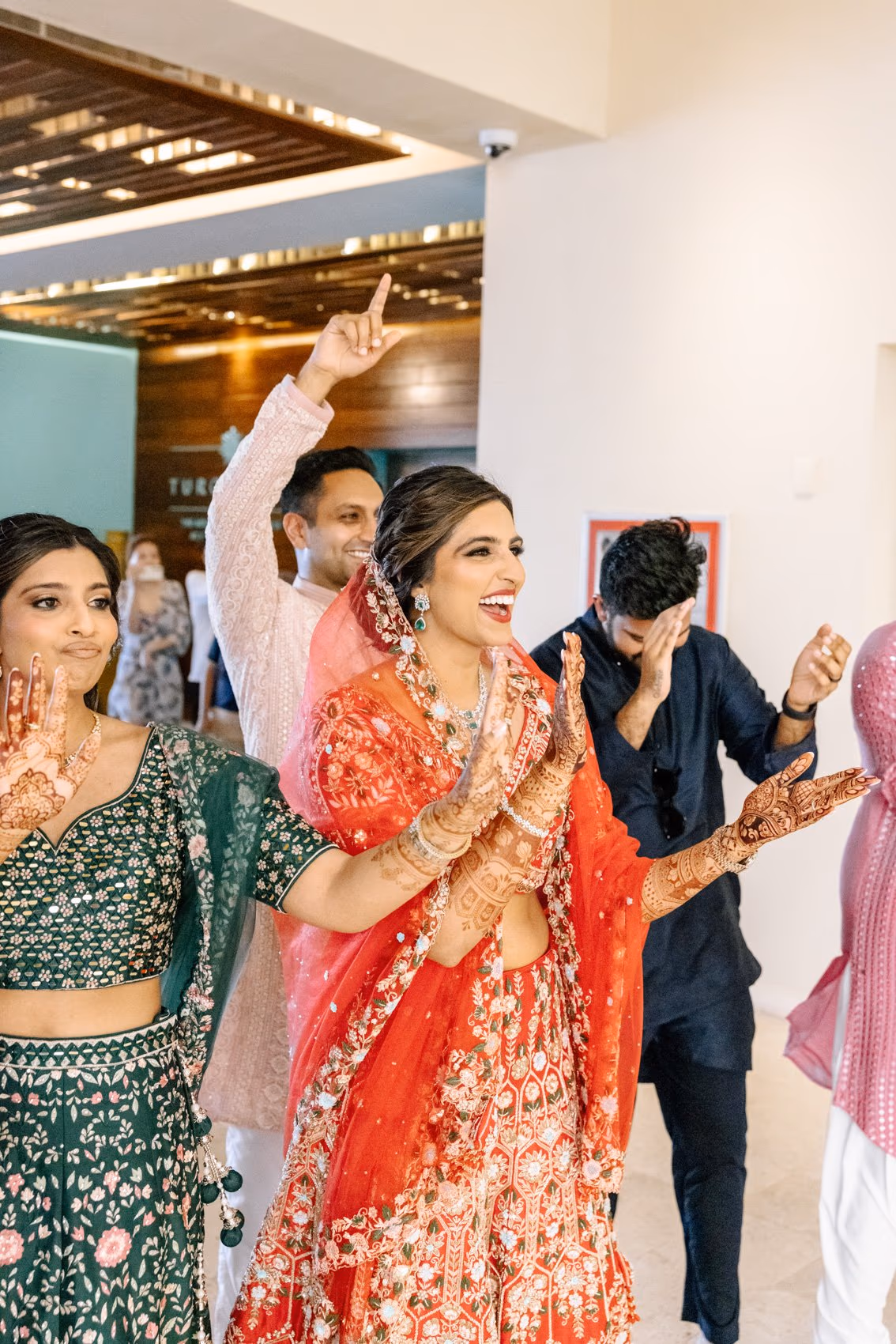 Mehndi, Hindu Ceremony, Sangeet Night Wedding at Hyatt Ziva Cancun — photo 90