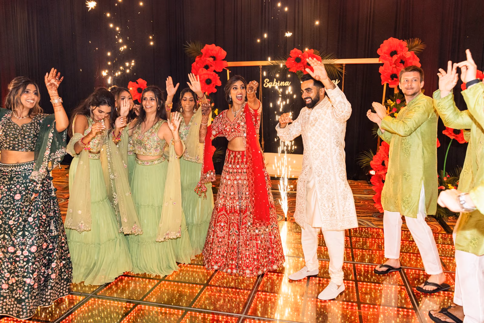 Mehndi, Hindu Ceremony, Sangeet Night Wedding at Hyatt Ziva Cancun — photo 115