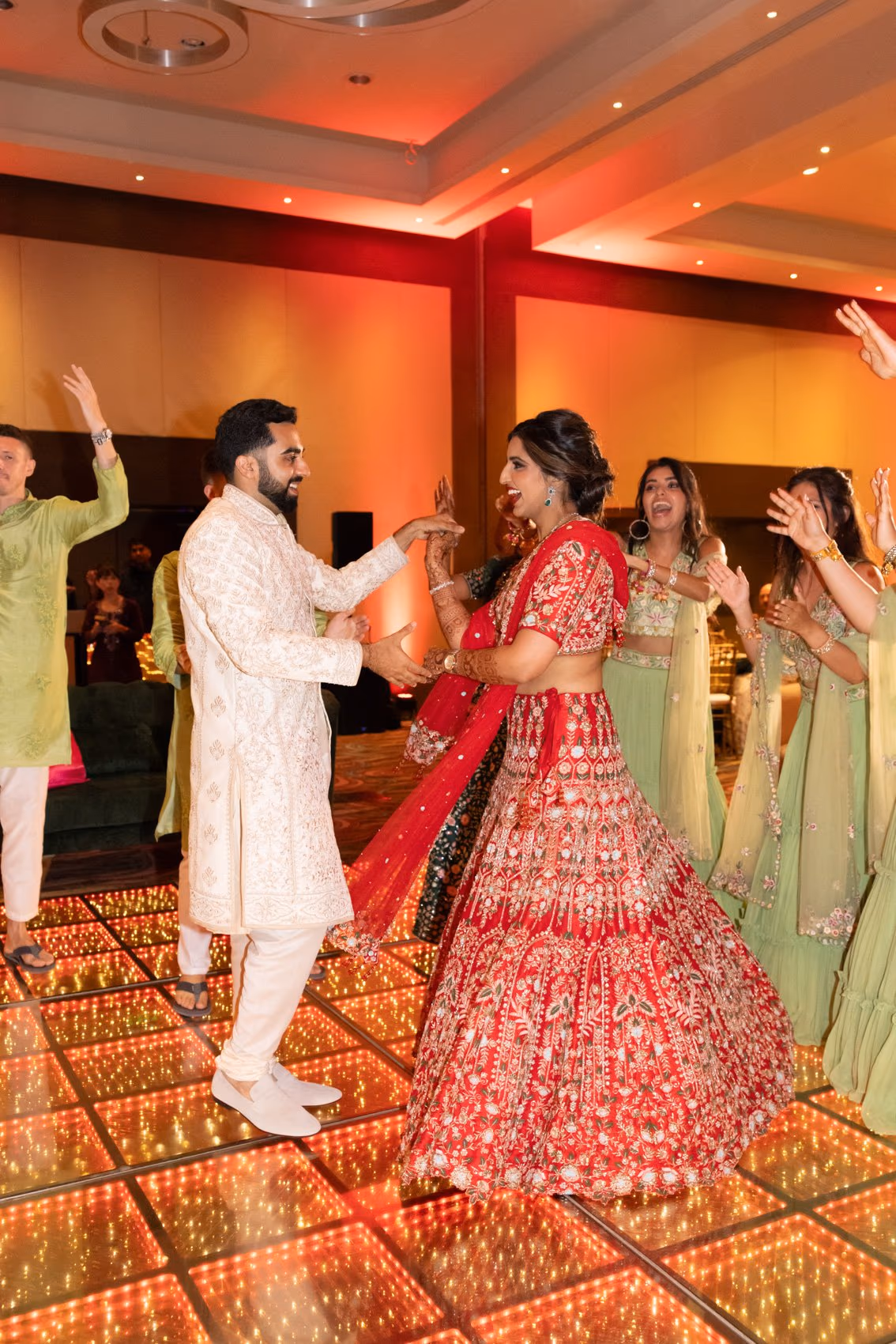 Mehndi, Hindu Ceremony, Sangeet Night Wedding at Hyatt Ziva Cancun — photo 116