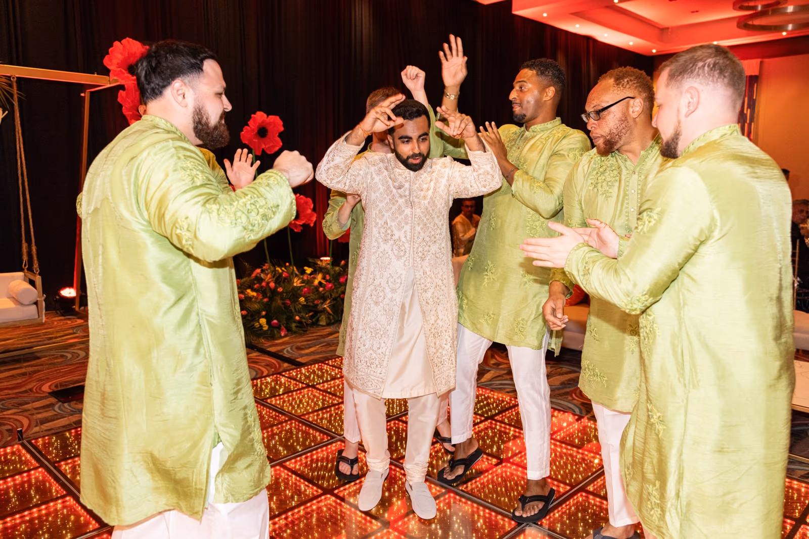 Mehndi, Hindu Ceremony, Sangeet Night Wedding at Hyatt Ziva Cancun — photo 117
