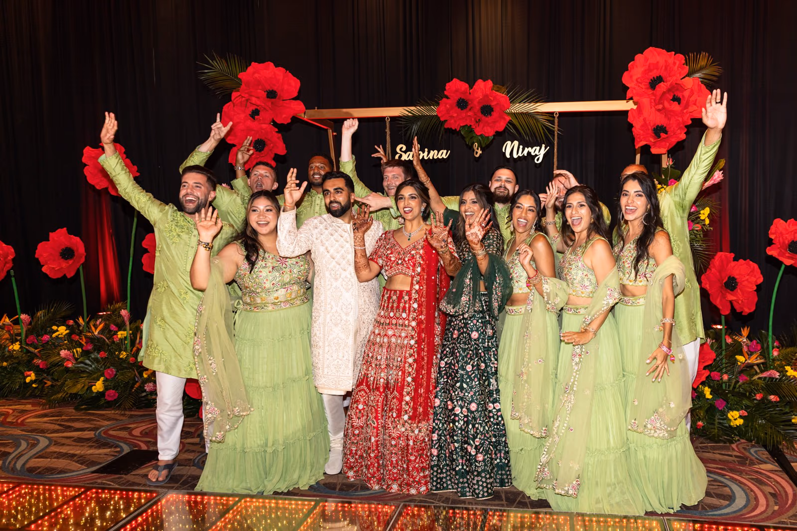 Mehndi, Hindu Ceremony, Sangeet Night Wedding at Hyatt Ziva Cancun — photo 122