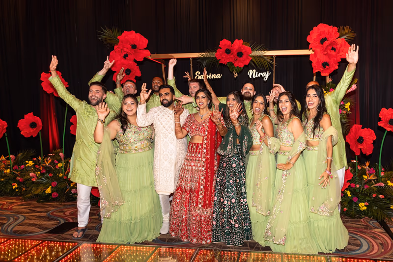 Mehndi, Hindu Ceremony, Sangeet Night Wedding at Hyatt Ziva Cancun — photo 122