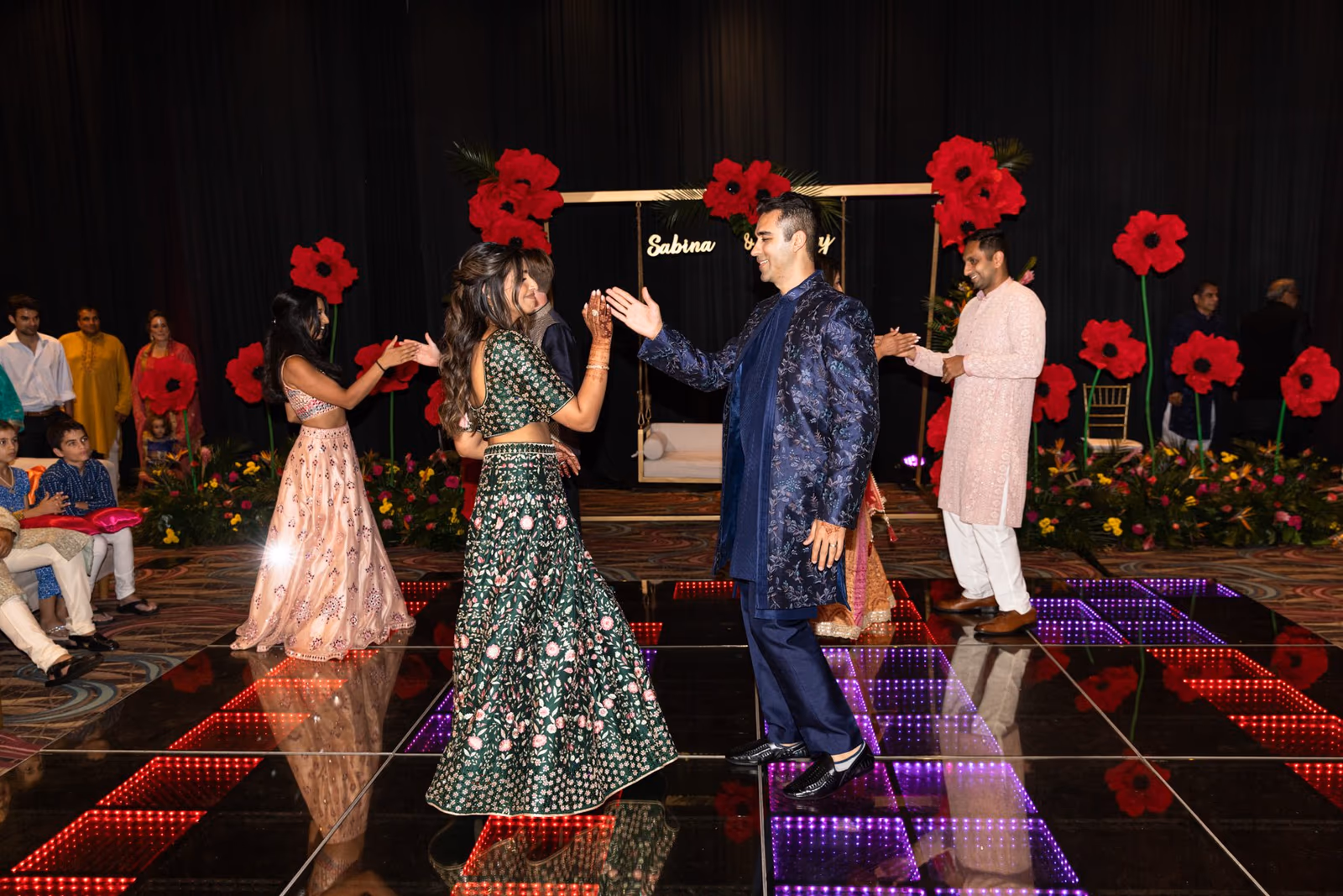 Mehndi, Hindu Ceremony, Sangeet Night Wedding at Hyatt Ziva Cancun — photo 123