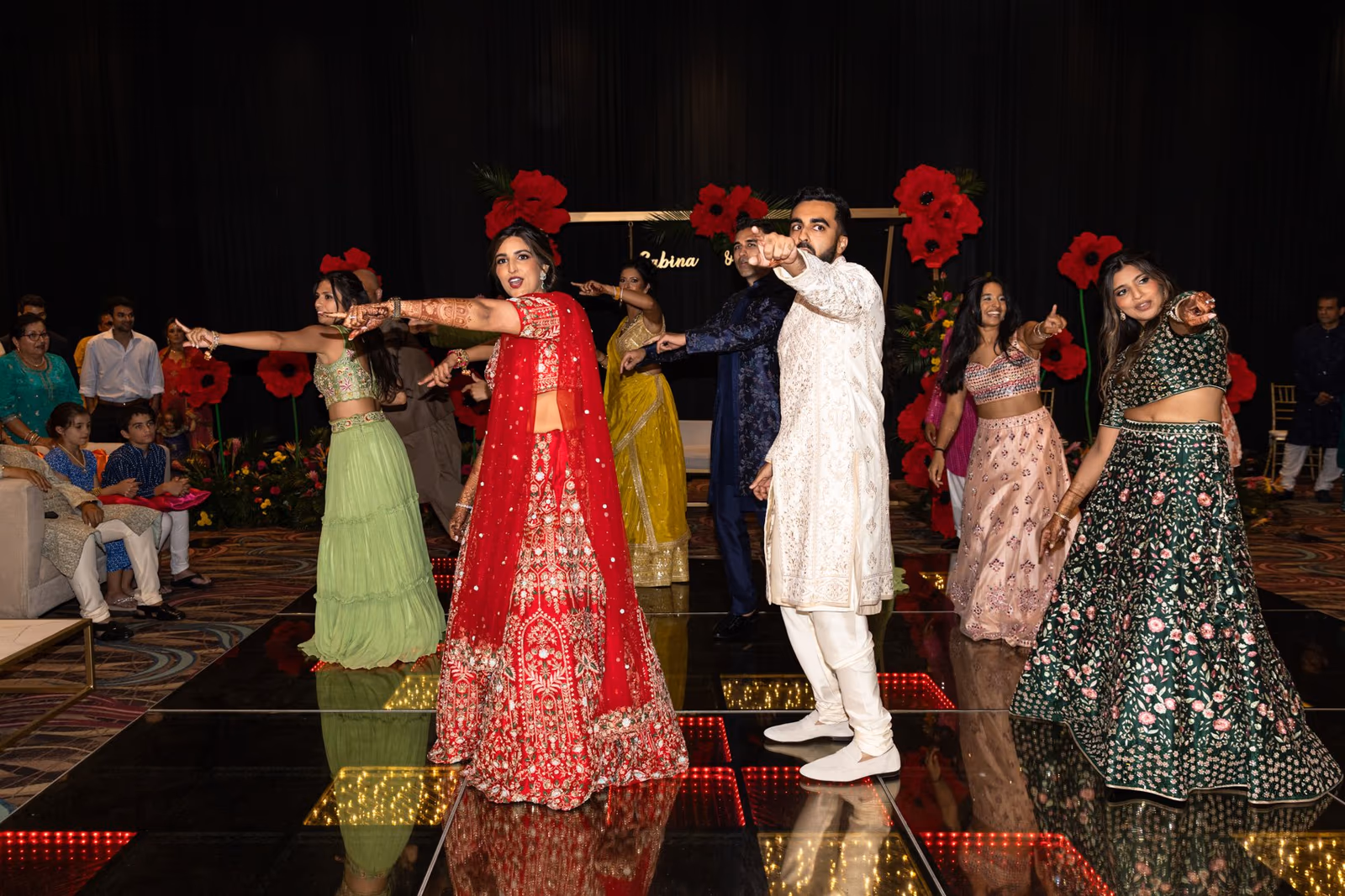 Mehndi, Hindu Ceremony, Sangeet Night Wedding at Hyatt Ziva Cancun — photo 124