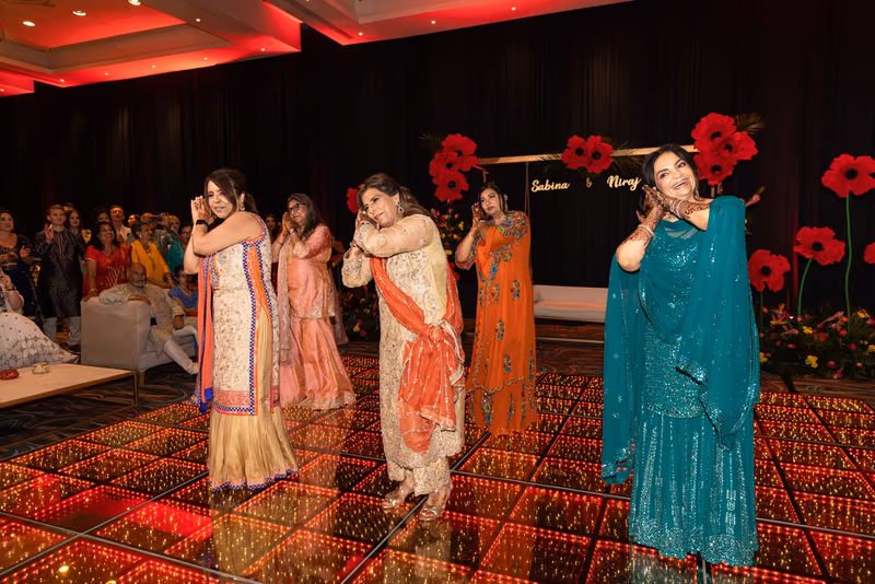 Mehndi, Hindu Ceremony, Sangeet Night Wedding at Hyatt Ziva Cancun — photo 126