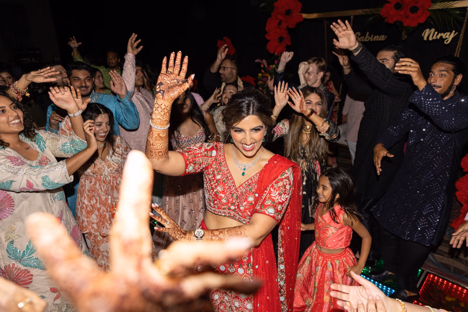 Mehndi, Hindu Ceremony, Sangeet Night Wedding at Hyatt Ziva Cancun — photo 130